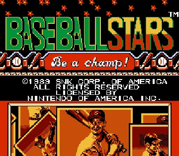 Baseball Stars (USA) screen shot title